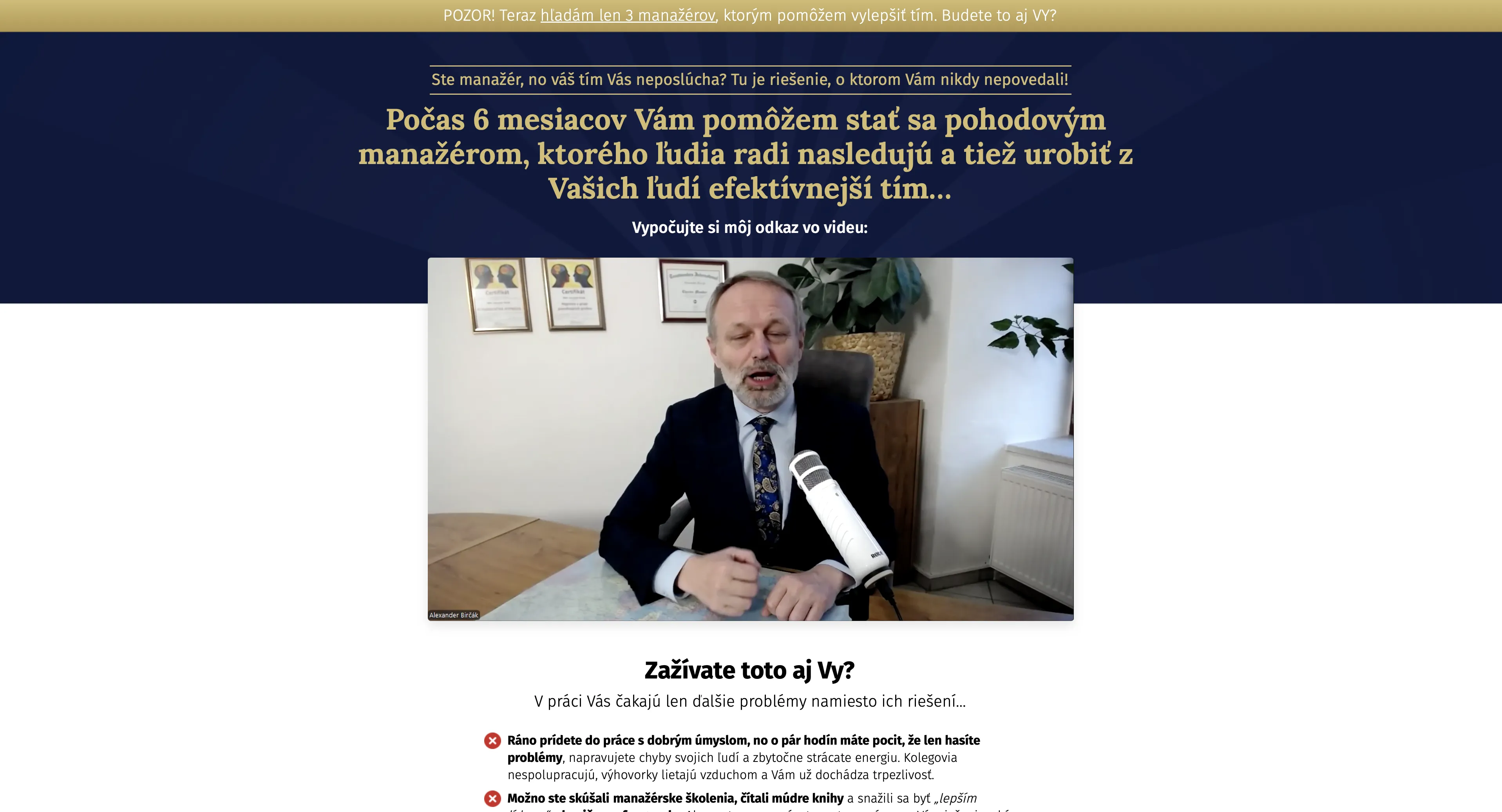 High-Ticket program Pohodový manažér